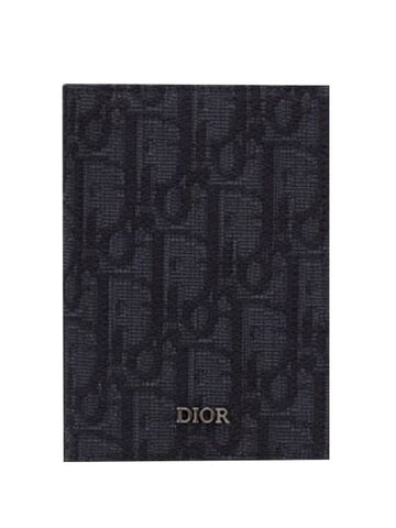 Bi-Fold Card Holder Black  Oblique Jacquard - DIOR - BALAAN 1