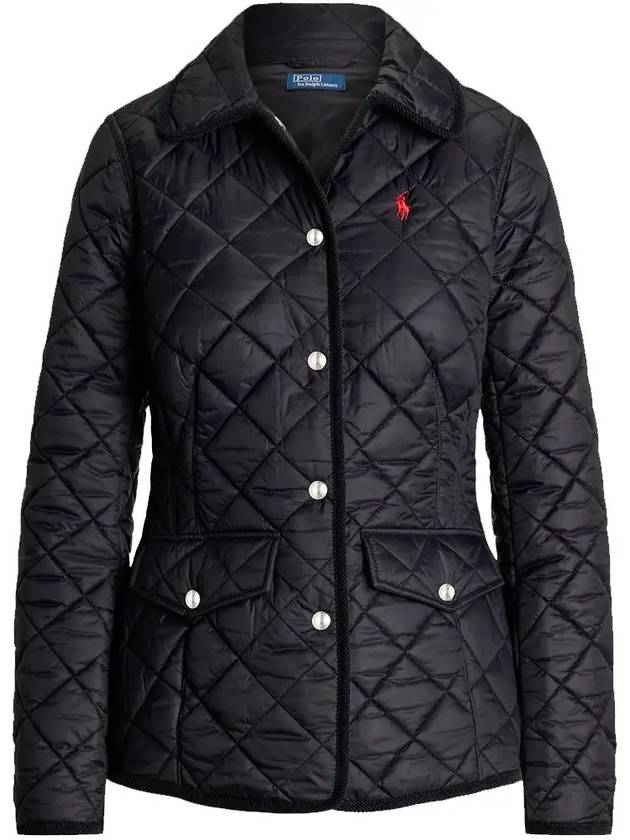 Half Quilted Jacket Black - POLO RALPH LAUREN - BALAAN 3