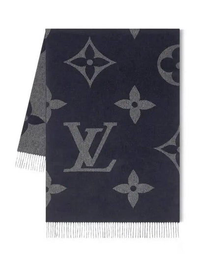 Men's Monogram Giant Scarf Navy - LOUIS VUITTON - BALAAN 2