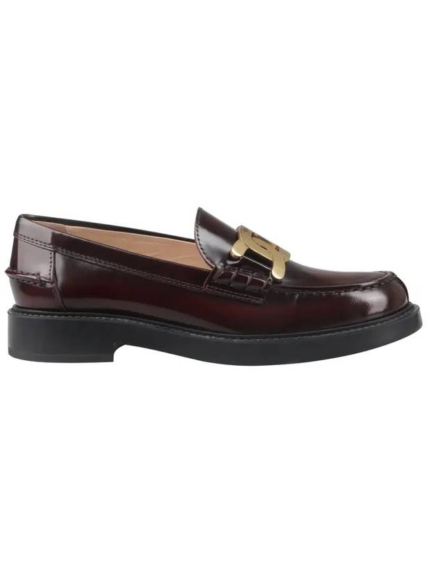 Brushed Leather Chain Loafers Brown - TOD'S - BALAAN 1