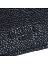 Triangle Logo Leather Half-Wallet Black - PRADA - BALAAN 9