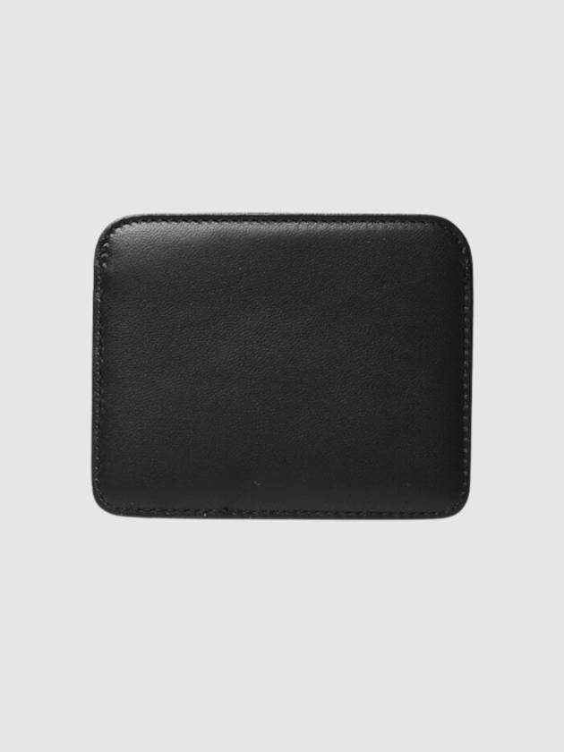 Half Moon ORB Logo Leather Card Wallet Black - VIVIENNE WESTWOOD - BALAAN 3