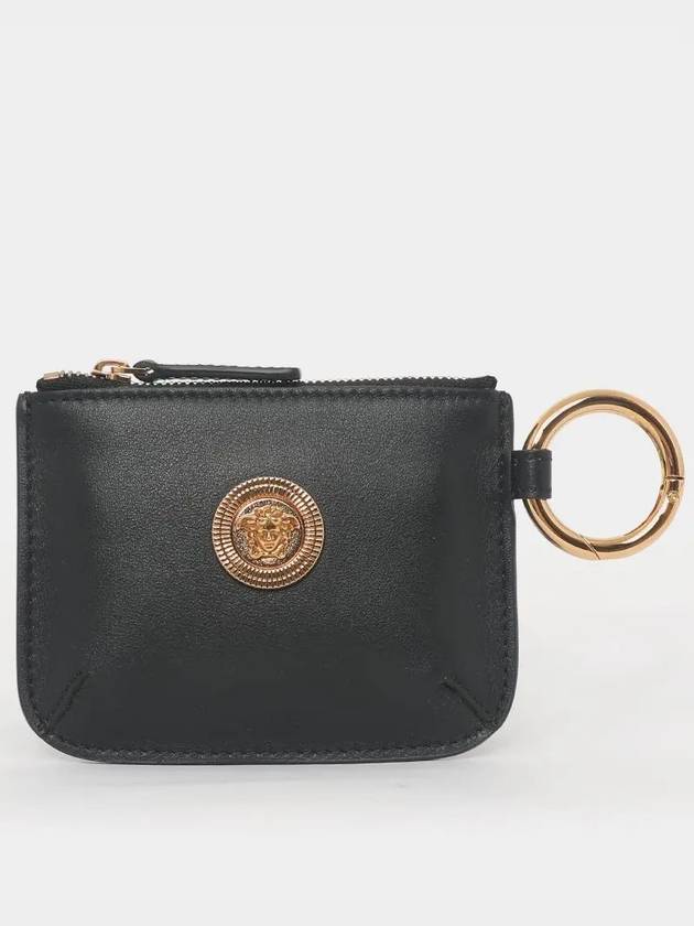 Medusa Zipper Pocket Leather Keyring Coin Wallet Black - VERSACE - BALAAN 2