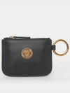 Medusa Zipper Pocket Leather Keyring Coin Wallet Black - VERSACE - BALAAN 3