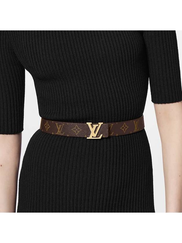 LV Initiales Reversible 30MM Leather Belt Black Brown - LOUIS VUITTON - BALAAN.