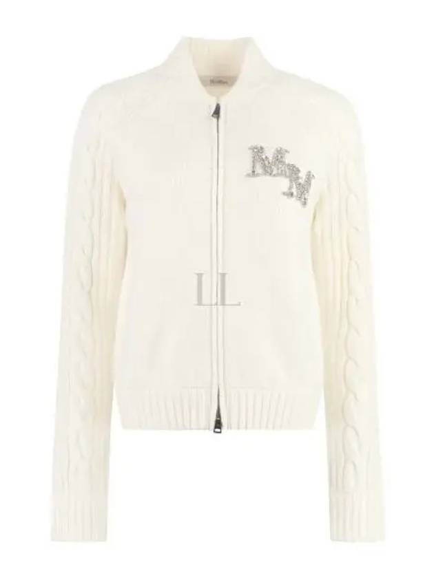 Armanda Cashmere Zip-Up Cardigan Ivory - MAX MARA - BALAAN 2