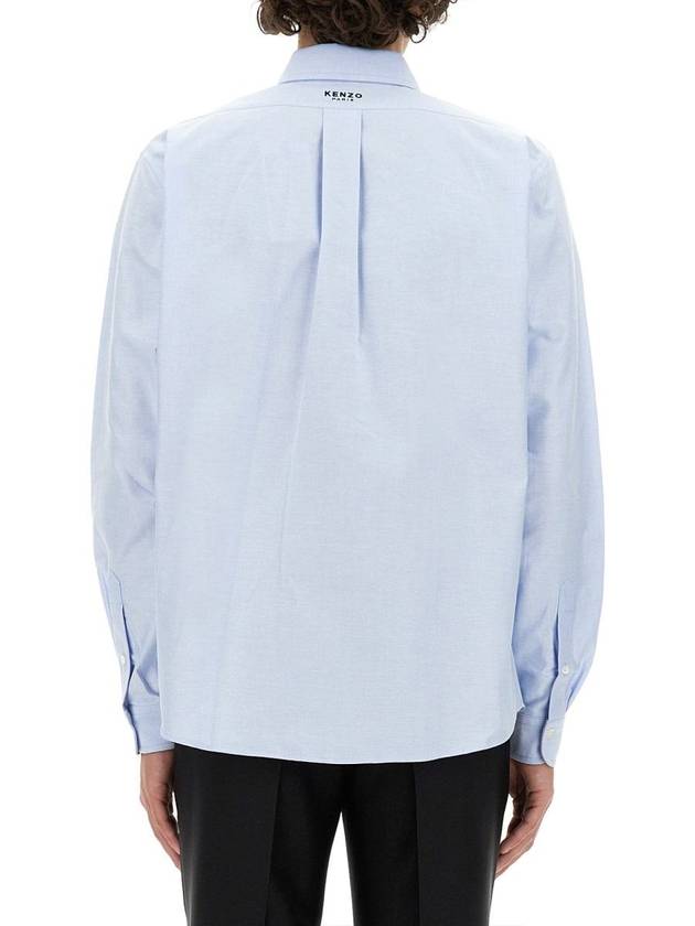 Boke Flower Long Sleeve Shirt Blue - KENZO - BALAAN 4