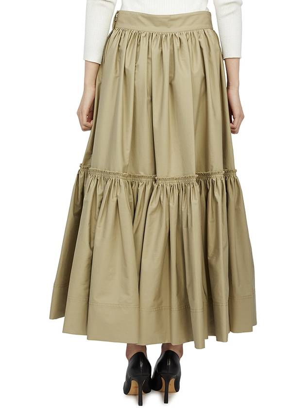 Flare Midi Pleats Skirt Beige - DIOR - BALAAN 6