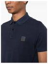 Wappen Cotton Short Sleeve Polo Shirt Navy - STONE ISLAND - BALAAN 3