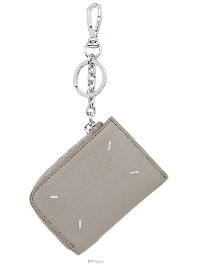 Maison Margiela Taupe Keyring Zipper Mini Wallet Coin Card SA1UI0012 - MAISON MARGIELA - BALAAN 1