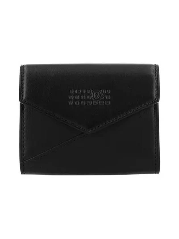 Japanese 6 Leather Card Wallet Black - MAISON MARGIELA - BALAAN 3