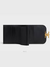 Shiny Triomphe Small Calfskin Half Wallet Black - CELINE - BALAAN 4