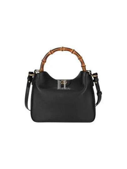 Diana Small Leather Tote Shoulder Bag Black - GUCCI - BALAAN 2