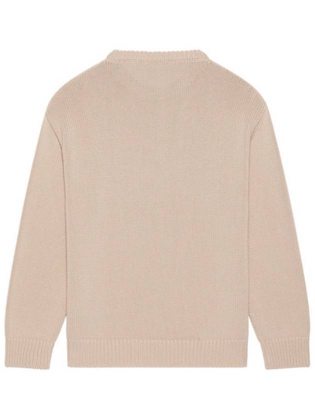 embroidery design long sleeve knit top beige - BALENCIAGA - BALAAN.