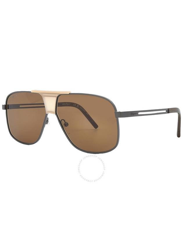 Salvatore Ferragamo Amber Navigator Men's Sunglasses SF292S 027 63 - SALVATORE FERRAGAMO - BALAAN 3