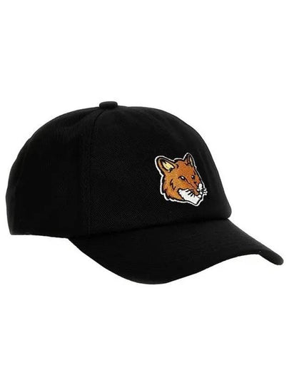 Large Fox Head 6P Ball Cap Black - MAISON KITSUNE - BALAAN 2