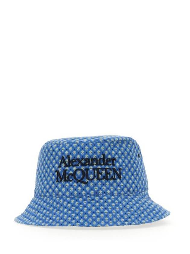 Hat 711305 4419Q4367 BLUE - ALEXANDER MCQUEEN - BALAAN 1