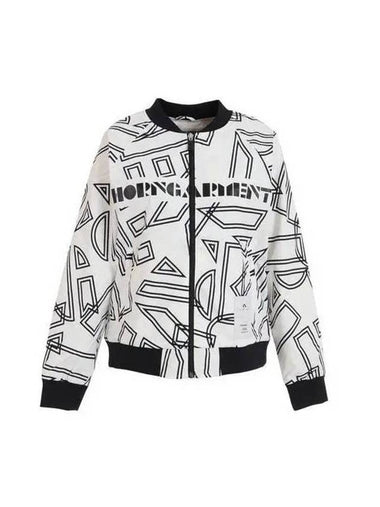 Women's Dialogue Stretch Bomber Jacket White - HORN GARMENT - BALAAN 1