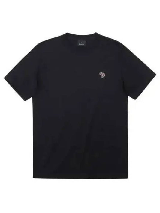 Zebra Logo Crew Neck Cotton Short Sleeve T-Shirt Black - PAUL SMITH - BALAAN 2