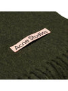 Studios Fringe Wool Muffler Wood Green Melange - ACNE STUDIOS - BALAAN 3