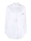 Chest Pocket Foxhead Patch Cotton Poplin Casual Shirt White - MAISON KITSUNE - BALAAN 2