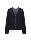 One button open knitted cardigan black - REFORMATION - BALAAN 1