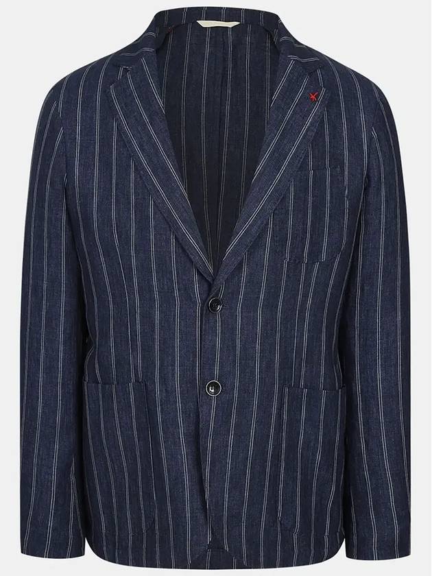 Men's Linen Striped Jacket MMJAM5T34 771 - AT.P.CO - BALAAN 1