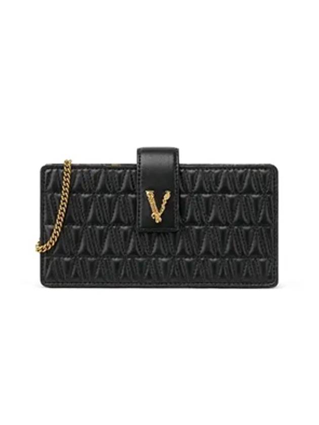 Virtus Quilted Mini Shoulder Bag Black - VERSACE - BALAAN 1