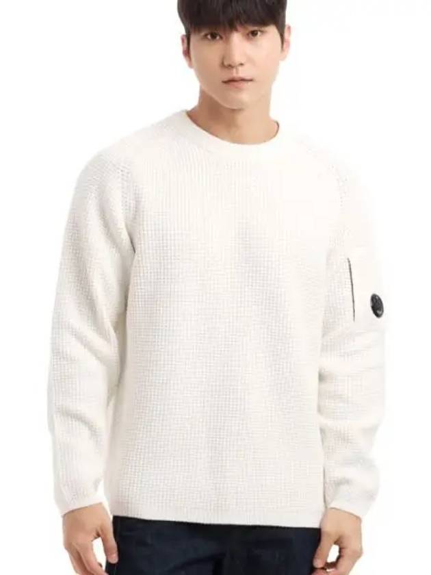 CP Company Chenille Cotton Crew Neck Knit Sweater 17CMKN040A 005558G 103 - CP COMPANY - BALAAN 1