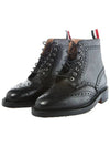 11th Anniversary Pebble Leather Wingtip Brogue Boots Black MFR016AP5210 - THOM BROWNE - BALAAN 3