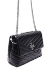 Kira Chevron Convertible Strap Small Shoulder Bag Black - TORY BURCH - BALAAN 4