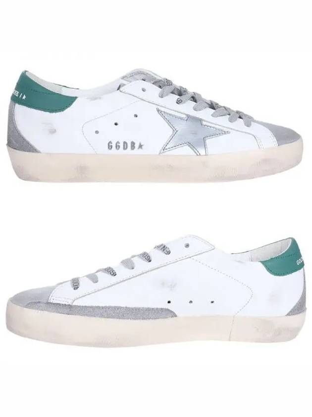 Superstar Green Heel Tab Leather Sneakers White - GOLDEN GOOSE - BALAAN 2