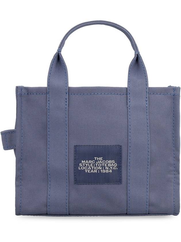 Logo Small Canvas Tote Bag Blue Shadow - MARC JACOBS - BALAAN 27