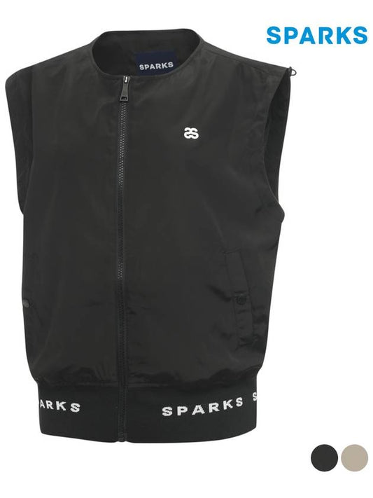 Zip-up Hem Shibori Woven Vest Vest SO1LJV009 - SPARKS - BALAAN 2