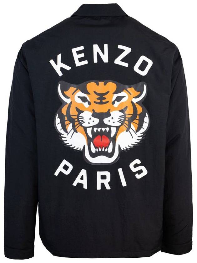 Lucky Tiger Quilted Coach Jacket Black - KENZO - BALAAN 3