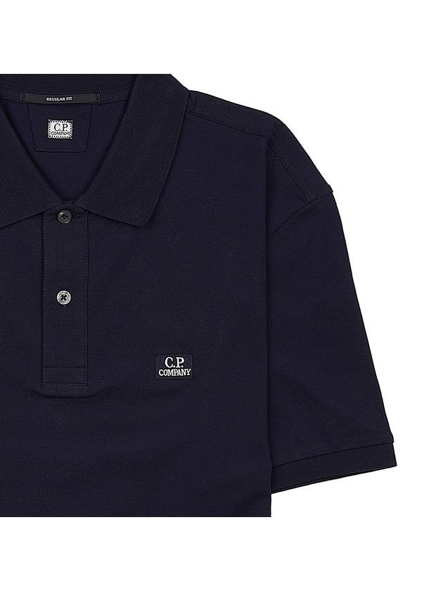 Stretch Piquet Regular Polo Shirt Navy - CP COMPANY - BALAAN 7