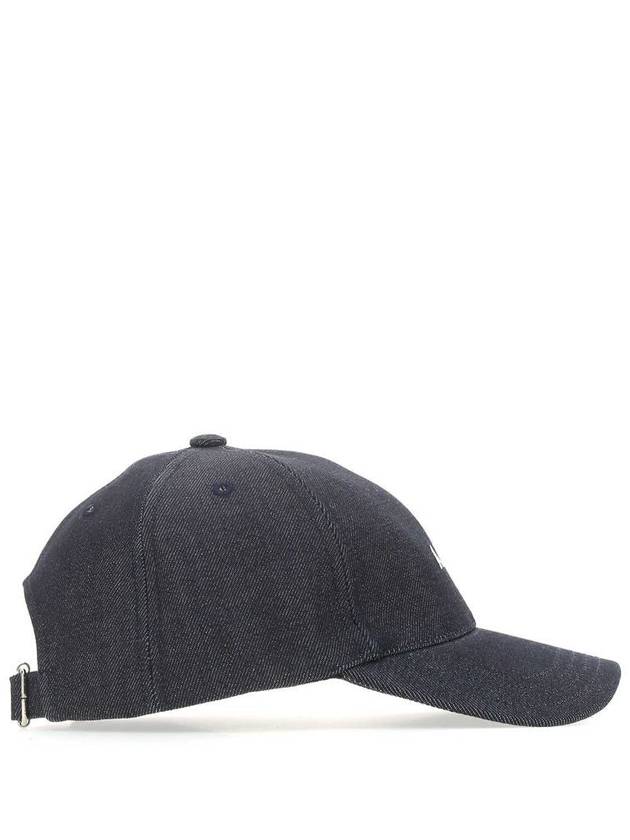 Charlie Embroidered Logo denim ball cap indigo - A.P.C. - BALAAN 3