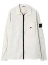 Stretch Cotton Gabardine Overshirt Jacket Stucco - STONE ISLAND - BALAAN 2