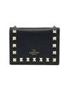 Rockstud Logo Half Wallet Black - VALENTINO - BALAAN 3