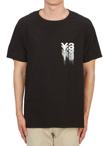 Y 3 Men's Short Sleeve T-Shirt IN8743 BLACK - YOHJI YAMAMOTO - BALAAN 1