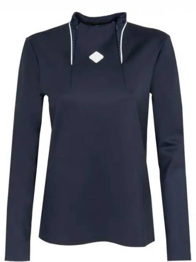 Golf Twinny Zip Mid Layer Long Sleeve T-Shirt Navy - J.LINDEBERG - BALAAN 2