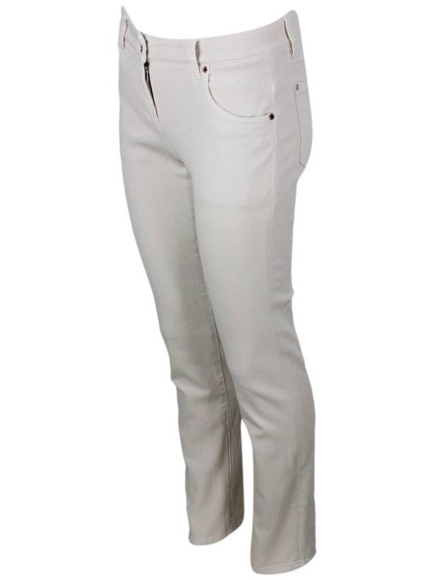 Women's Slim Fit Straight Jeans White - BRUNELLO CUCINELLI - BALAAN 3