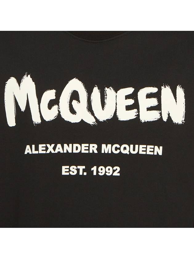 Graffiti Logo Sweatshirt Black - ALEXANDER MCQUEEN - BALAAN 9