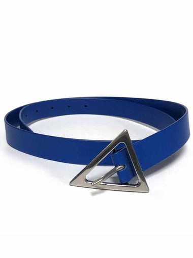 Triangle Leather Belt Blue - BOTTEGA VENETA - BALAAN 1