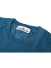 Logo Patch Short Sleeves T-Shirt Avio Blue - STONE ISLAND - BALAAN 4