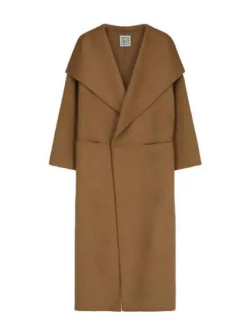 Signature Wool Cashmere Coat Camel - TOTEME - BALAAN 1