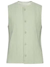 Tailored Pleated 1 Vest Green - ISSEY MIYAKE - BALAAN 2