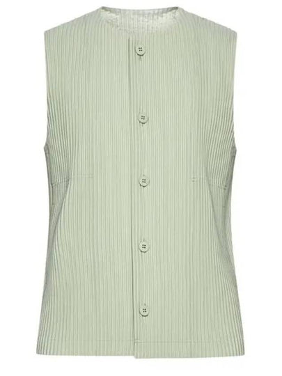 Tailored Pleated 1 Vest Green - ISSEY MIYAKE - BALAAN 2