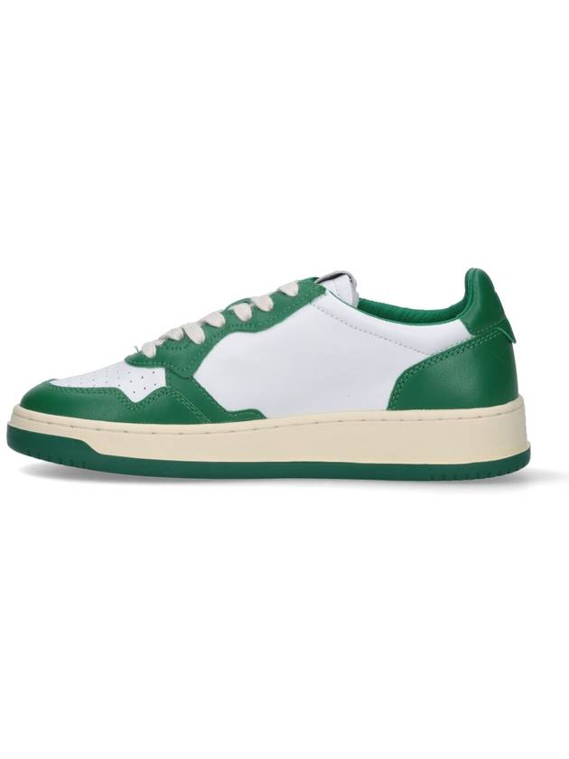 Men's Medalist Leather Low Top Sneakers Green - AUTRY - BALAAN 4