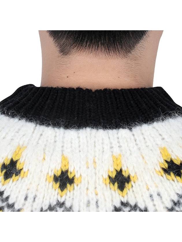 Grenoble Pattern Jacquard Knit Top Yellow - MONCLER - BALAAN 9